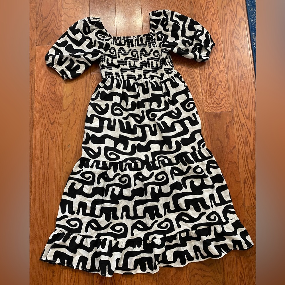 THML Smocked Top Midi Dress NWT